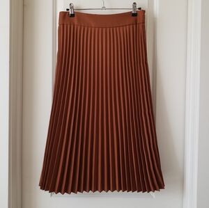 Sezane Pleated Plisee Midi Skirt Dune Size 6